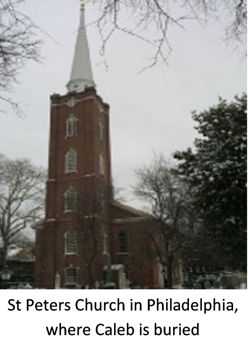 St Peters Church in Philadelphia where Caleb is buried